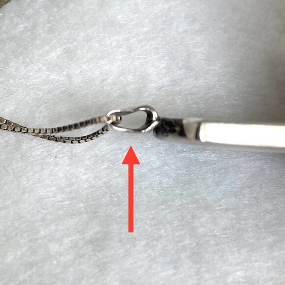 Sterling Silver 925 Dyed Mother Of Pearl MOP Geometric Inlay Pendant Necklace - Picture 5 of 16